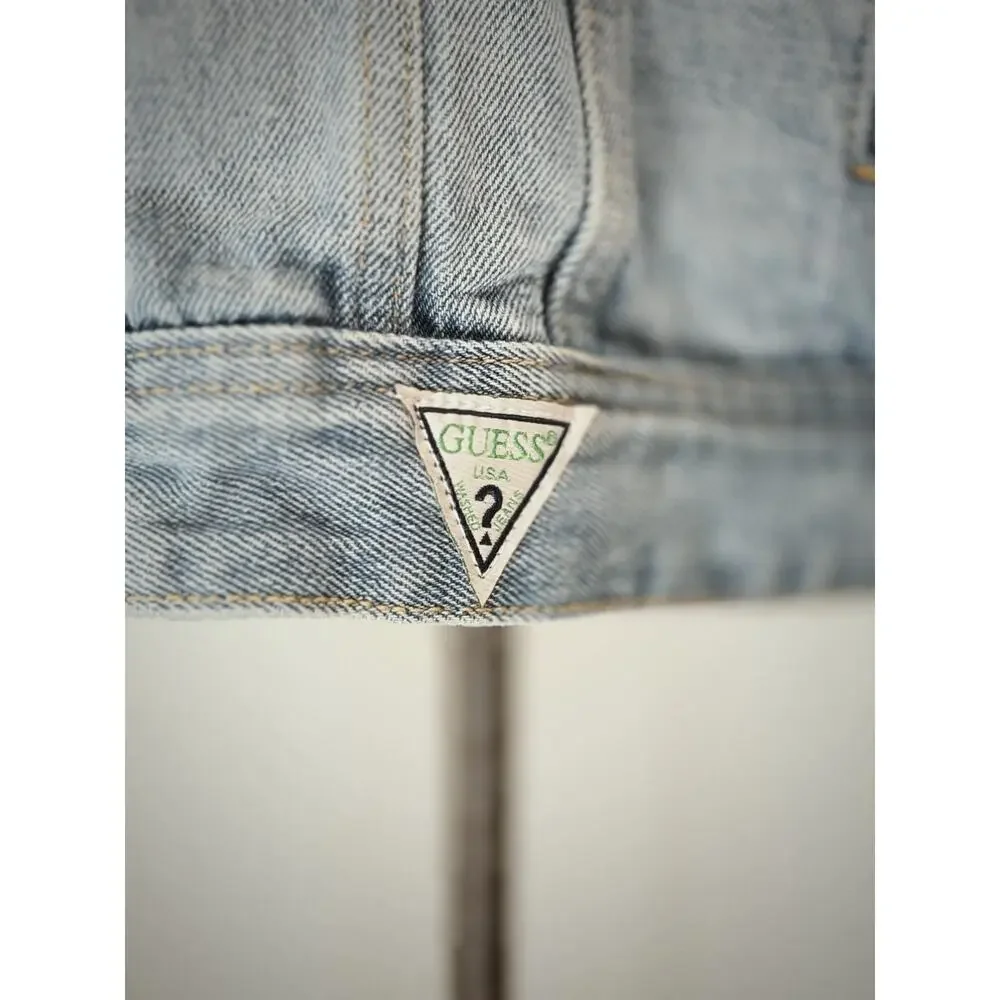 Vintage 90's GUESS Jeans Denim Jacket UNISEX LARGE #0099 - Picture 11 of 12